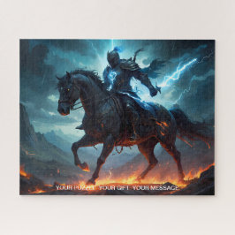 Epic Black Knight & Stallion Art Puzzle Collection Pussel
