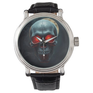 Epic Burning-Eye Skull Watch for Spooky Nights Armbandsur
