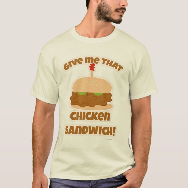 Epic Chicken Sandwich Kärlek Slogan T Shirt (Framsida)