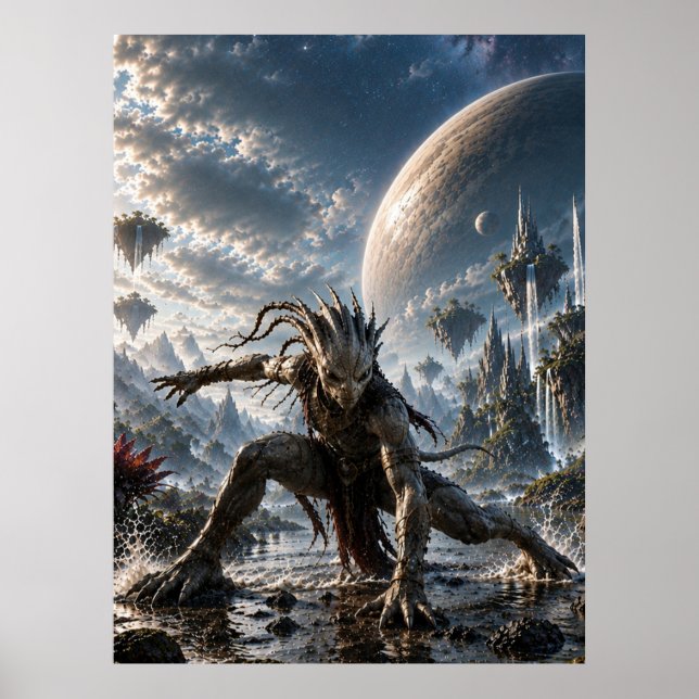Epic Cosmic Guardian in a Fantasy World Poster (Framsidan)
