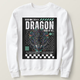 Epic Dragon Graphic T-Shirt Design Lång Ärmad Tröja