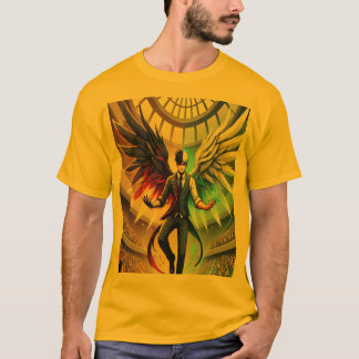 Epic Duel: Djävulen Angel Esport Showdown" T Shirt