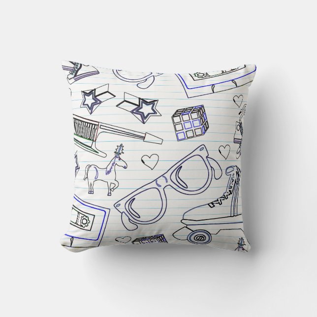 Epic Eighties Doodle Kudde (Framsida)