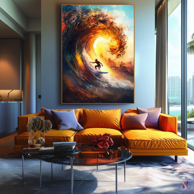 Epic Extreme Wave Surfing - Dynamic Sports Art Canvastryck (Skapare uppladdad)