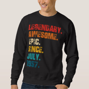Epic Fantastisk Epic sedan juli 1957 Retro Stil Lång Ärmad Tröja