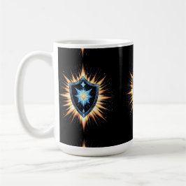 Epic Fantasy Shield with Radiant Energy Burst – Ma Kaffemugg