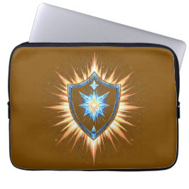Epic Fantasy Shield with Radiant Energy Burst – Ma Laptop Fodral