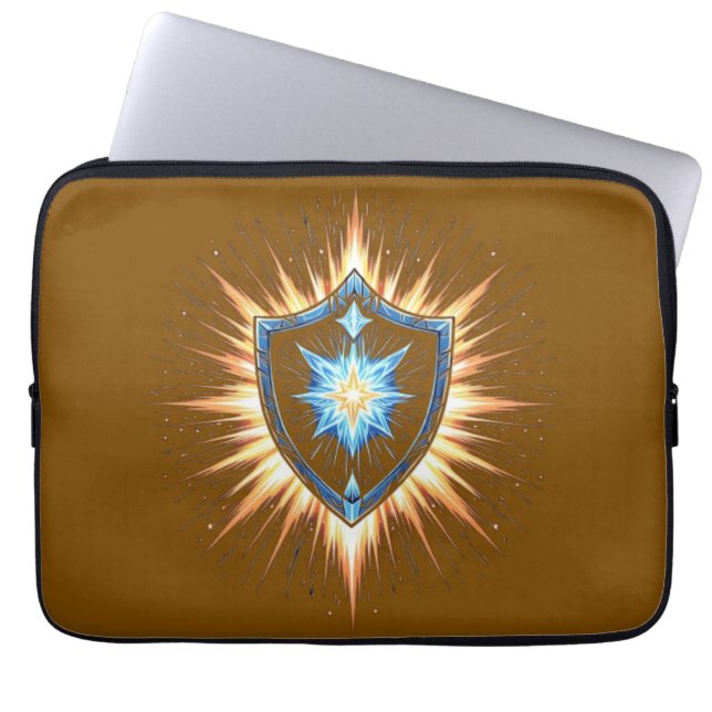 Epic Fantasy Shield with Radiant Energy Burst – Ma Laptop Fodral (Framsidan)