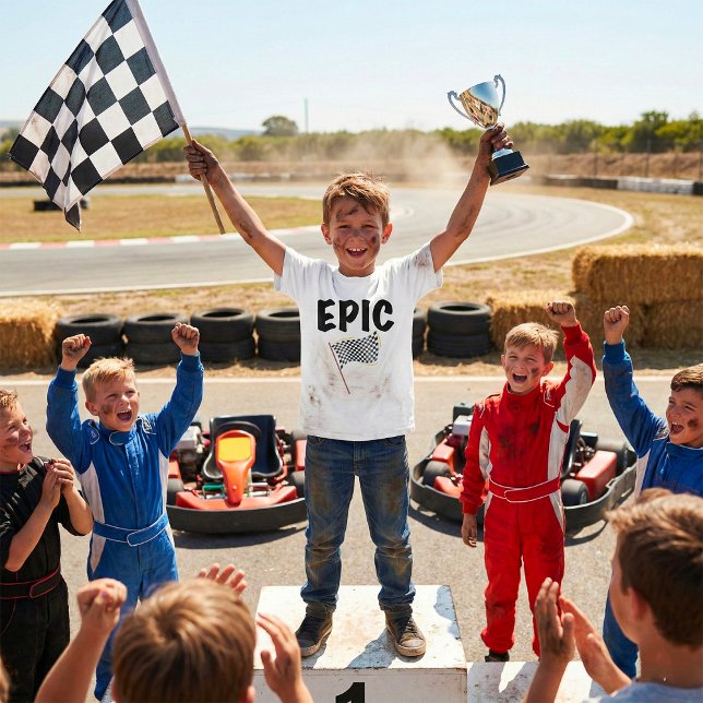 Epic Finish Line Checkered Racing Flag T Shirt (Skapare uppladdad)