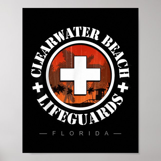 Epic Fl Påsklov Florida Lifeguards Clearwater Poster (Framsidan)