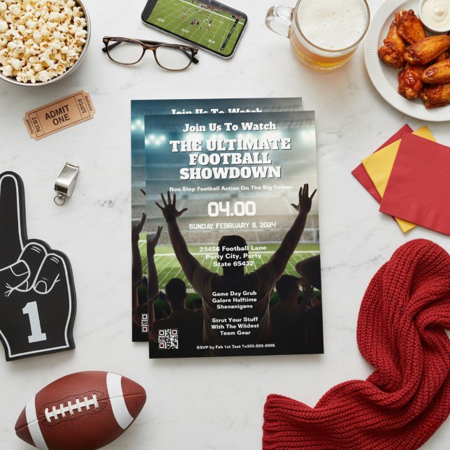 Epic Football Rivalry Party bjudande in Inbjudningar (Epic Football Rivalry Party Invitation)