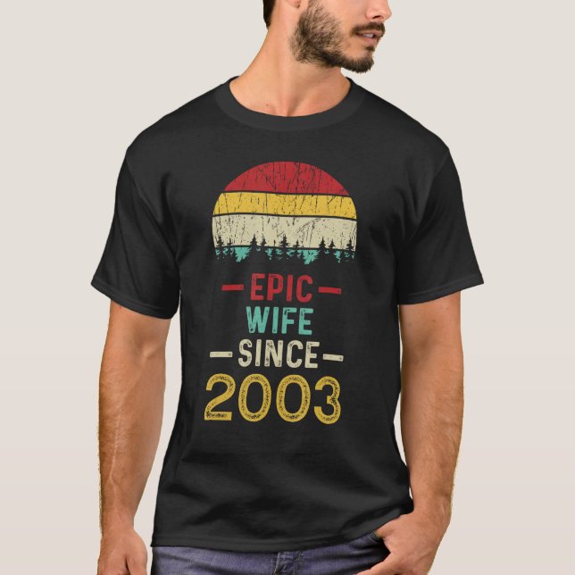 Epic-frun sedan 2003, åttio år Bröllop Anni T Shirt (Framsida)