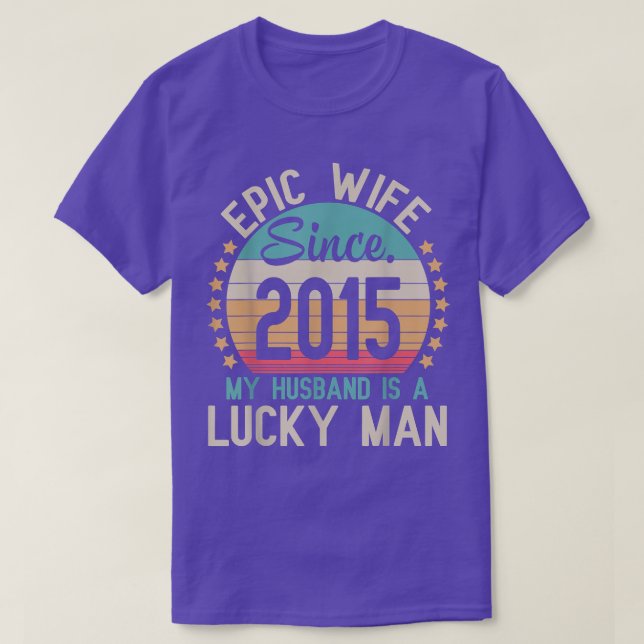 Epic-frun sedan 2015 är min Make en lyckligt gift T Shirt (Design framsida)