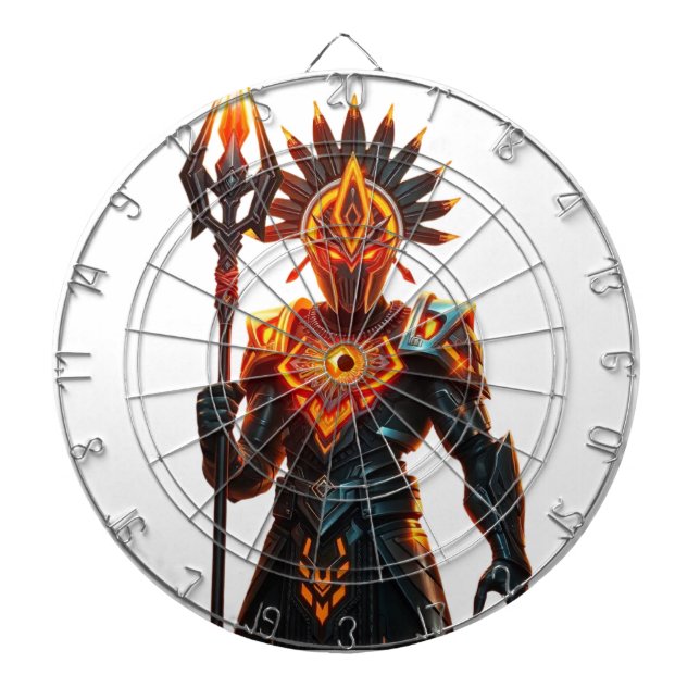 Epic Futuristiska Warrior Dartboard Darttavla (Framsidan)