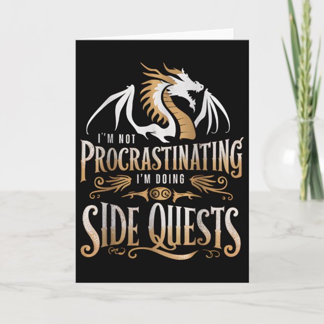 Epic Gamer Fantasy Adventure Apparel Doing Side Qu Kort (Framsida)