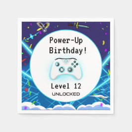 Epic Gamer Lycklig 12 Birthday Inbjudan Critical S Pappersservett