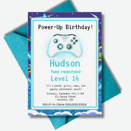 Epic Gamer Lycklig 16 Birthday Inbjudan Critical S