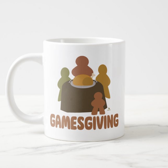 Epic Gamesgiving fantastiska Thanksgiving Boardgam Jumbo Mugg (Vänster)