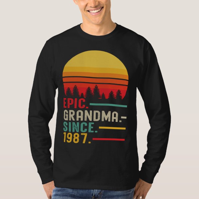 Epic Grandma Since 1987 Happy Mothers Day T Shirt (Framsida)