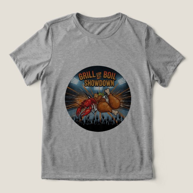 Epic Grill mot Boil Showdown T-Shirt! 🥊 🍗 T Shirt (Design Framsida)