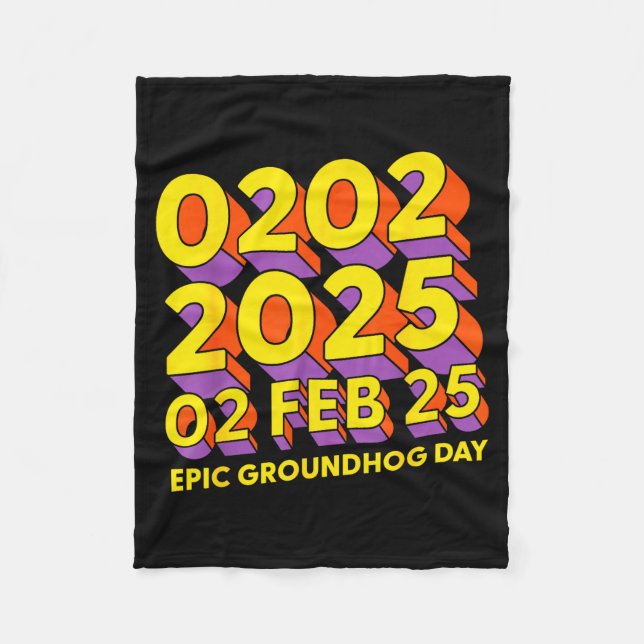 Epic Groundhog Day February 2 2025 Men Women Retro Fleecefilt (Framsidan)
