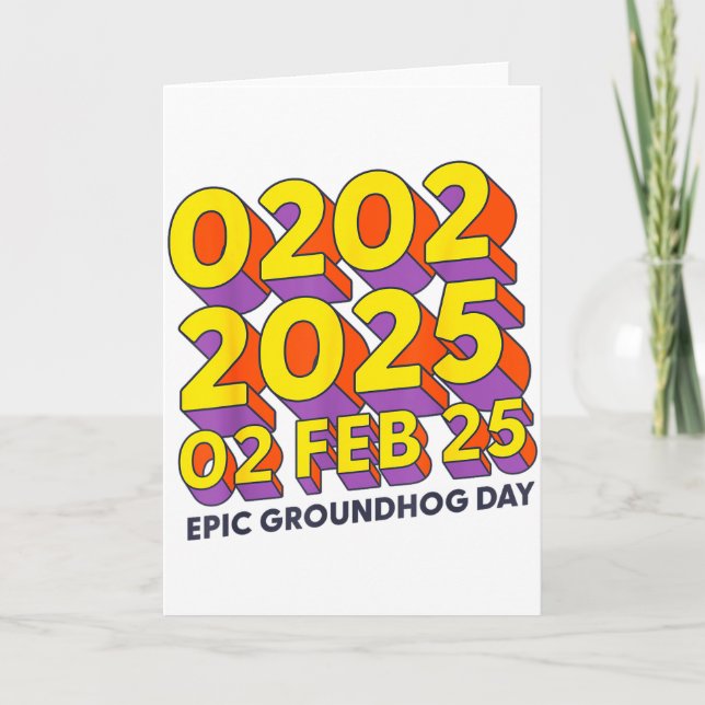 Epic Groundhog Day February 2 2025 Men Women Retro Kort (Framsida)