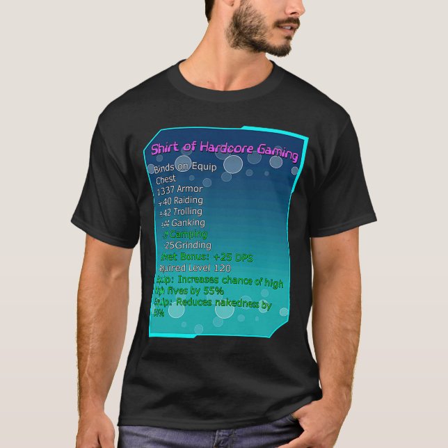 Epic Hardcore-spelstatistik T Shirt (Framsida)