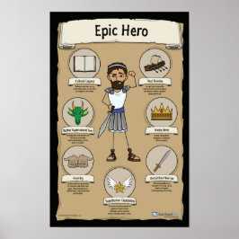 Epic Hero Classroom Poster - BLACK-bakgrund