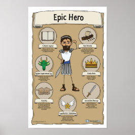 Epic Hero Classroom Poster - Vit bakgrund
