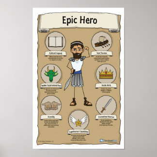 Epic Hero Classroom Poster - Vit bakgrund