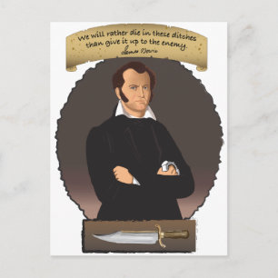Epic Hero James Bowie! Vykort