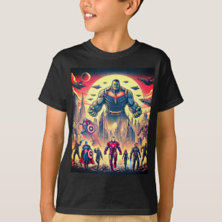 "Epic Heroes vs. Alien Invaders Battle T-Shirt" T Shirt