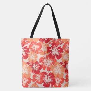 Epic Hibiscus Hawaiian Blommigt Aloha Beach Bag Tygkasse