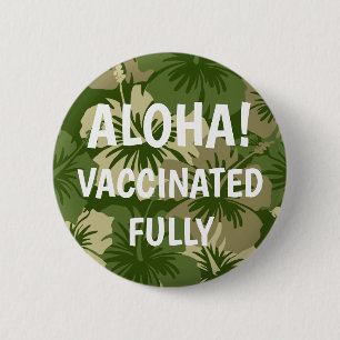 Epic Hibiscus Hawaiian Blommigt Aloha Vaccinerad Knapp