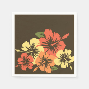 Epic Hibiscus Hawaiian Blommigt Pappersservett
