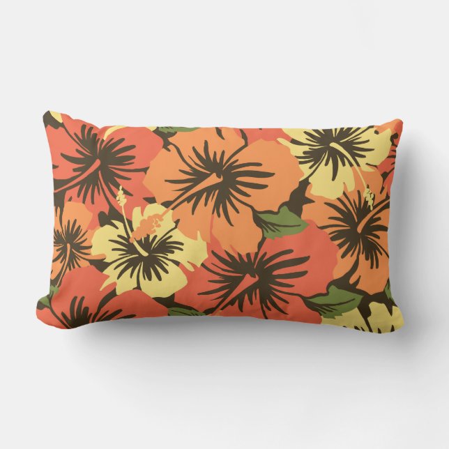 Epic Hibiscus Hawaiian Decorative Lumbar Pillows Lumbarkudde (Framsida)