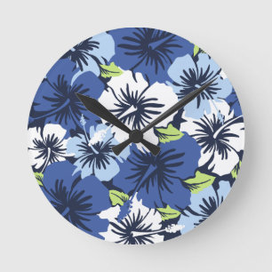 Epic Hibiscus Hawaiian Wall Clocks Rund Klocka