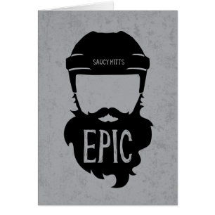 Epic Hockey Playoff Beard Hälsningskort