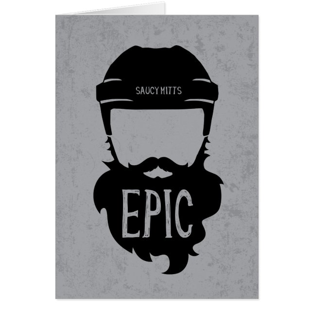 Epic Hockey Playoff Beard Hälsningskort (Framsidan)