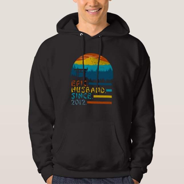 Epic Husband Since 2012 Men s 7th Anniversary Awes Hoodie (Framsida)