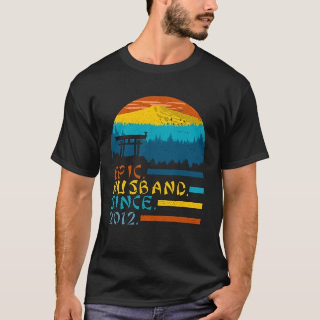 Epic Husband Since 2012 Men s 7th Anniversary Awes T Shirt (Framsida)