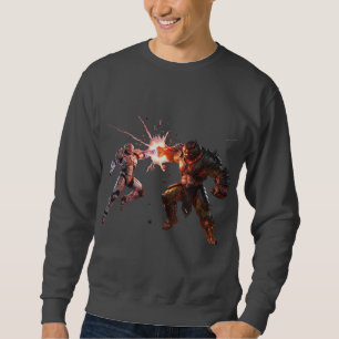 ⚡️ EPIC IMPACT! ⚡️ Sci-Fi vs Fantasy Battle Lång Ärmad Tröja