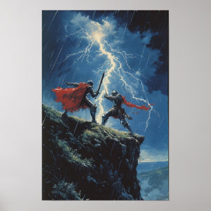 Epic Knight Duel i Storm Poster