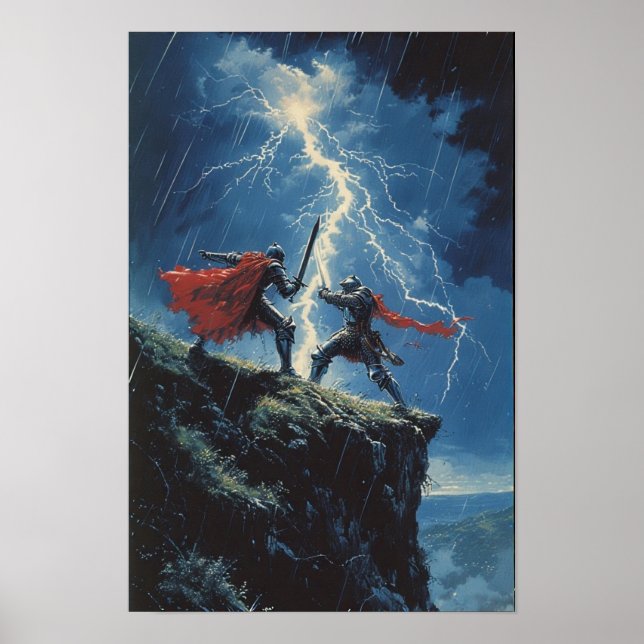 Epic Knight Duel i Storm Poster (Framsidan)