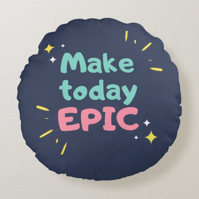 EPIC Kuddöverdrag – Söt Modern Hemdekor Rund Kudde (Framsidan)