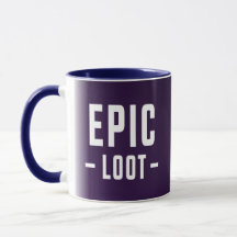 Epic Loot Gamer Lila White Tonåring Boy Slogan