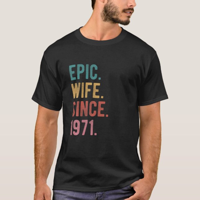 Epic Maka sedan 1971 - 51:a Bröllop-årsdagen för T Shirt (Framsida)