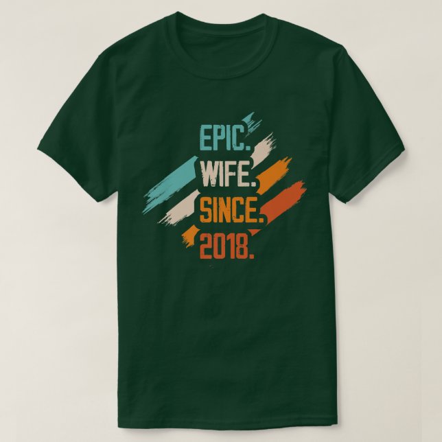 Epic Maka sedan 2018 Familj Giftermål par Relati T Shirt (Design framsida)