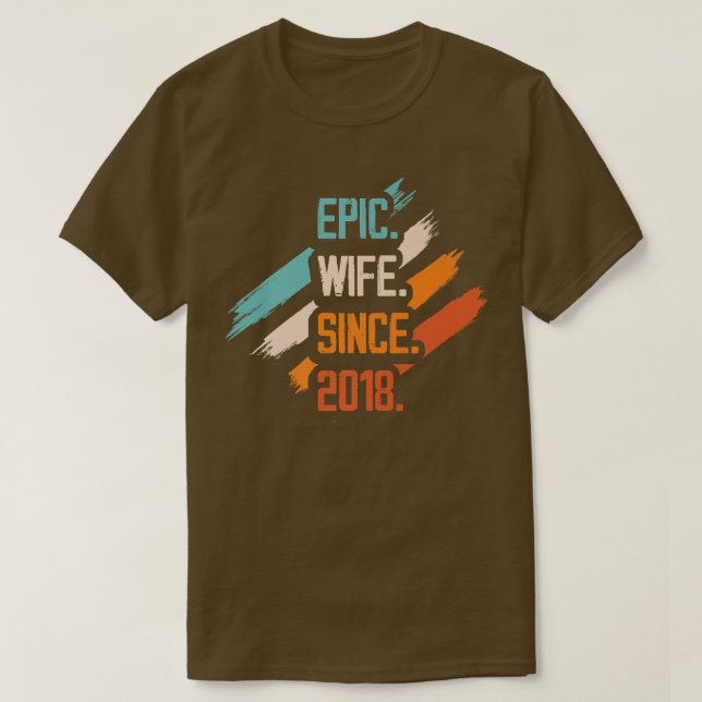 Epic Maka sedan 2018 Familj Giftermål par Relati T Shirt (Design framsida)
