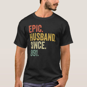 Epic Make sedan 1991 32 år 32:a Bröllop Anni T Shirt